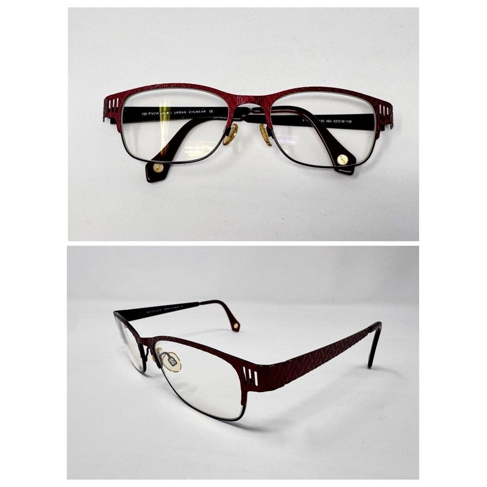 FYSH 3435 463 Eyeglass Frames Only 52-18-135 Red Black Urban Eyewear